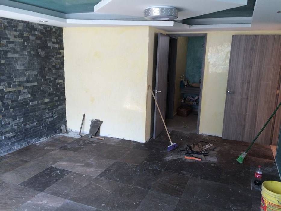 Colocación de mármol en piso dormitorios modernos de 8 am ingenieria