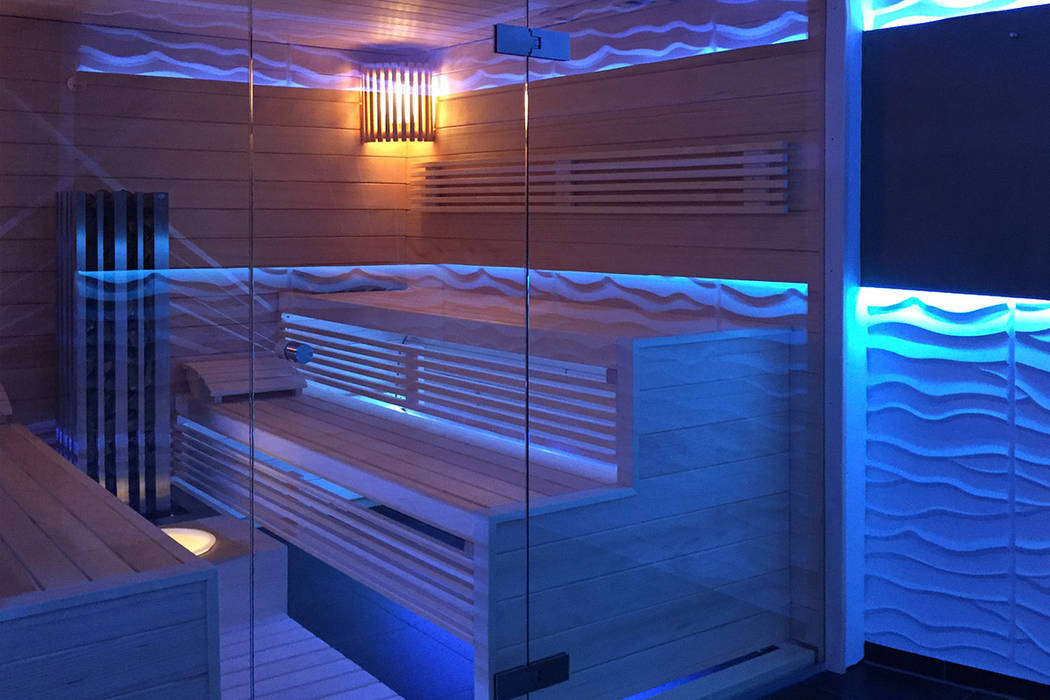 Individuelle Sauna mit besonderem Lichteffekt | KOERNER Saunamanufaktur, KOERNER SAUNABAU GMBH KOERNER SAUNABAU GMBH Xông hơi