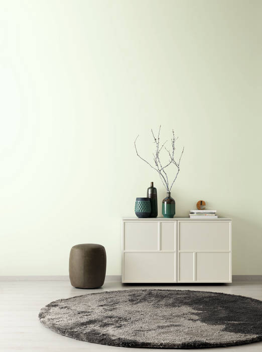 Designfarbe ruhiges salbeigrün moderne wohnzimmer von schöner wohnen