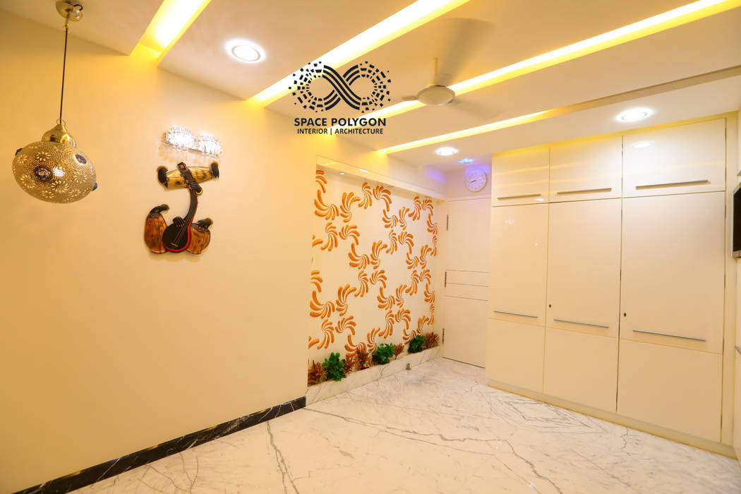 4 bhk Luxury Apartment design at TVH Lumbini, Puruswalkam, Chennai, Space Polygon Space Polygon Moderne Arbeitszimmer
