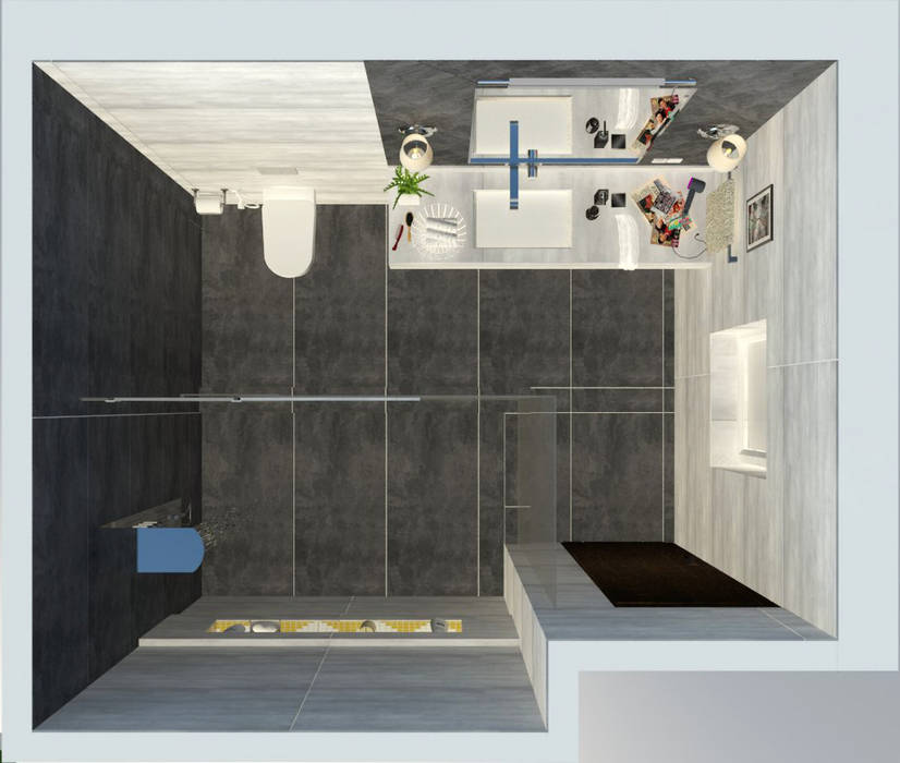 Bathroom-3 (Plan) Inaraa Designs Modern Bathroom