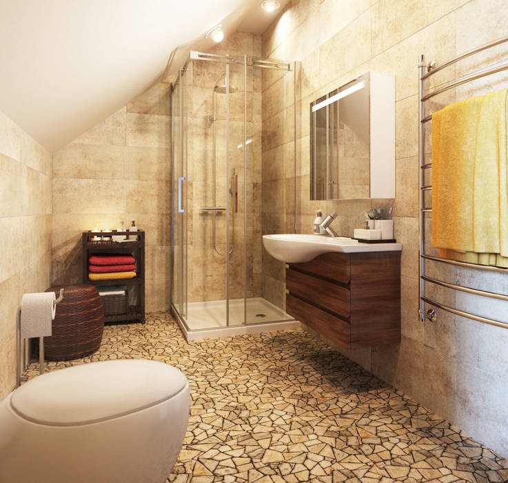 Ванная комната (Бразилия) Irina Yakushina Ванная комната в тропическом стиле