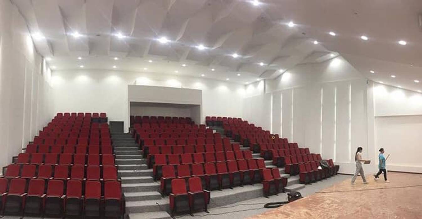 Auditorio Megaludoteca Tocancipa - Cundinamarca Lopez Robayo Arquitectos Salas multimedia de estilo moderno