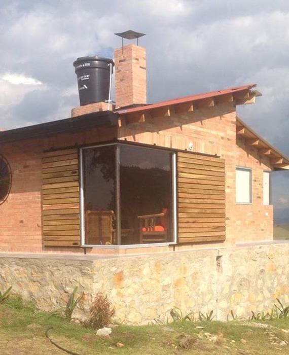 Proyecto casa de descanso Simijaca - Cundinamarca Lopez Robayo Arquitectos Casas campestres Ladrillos