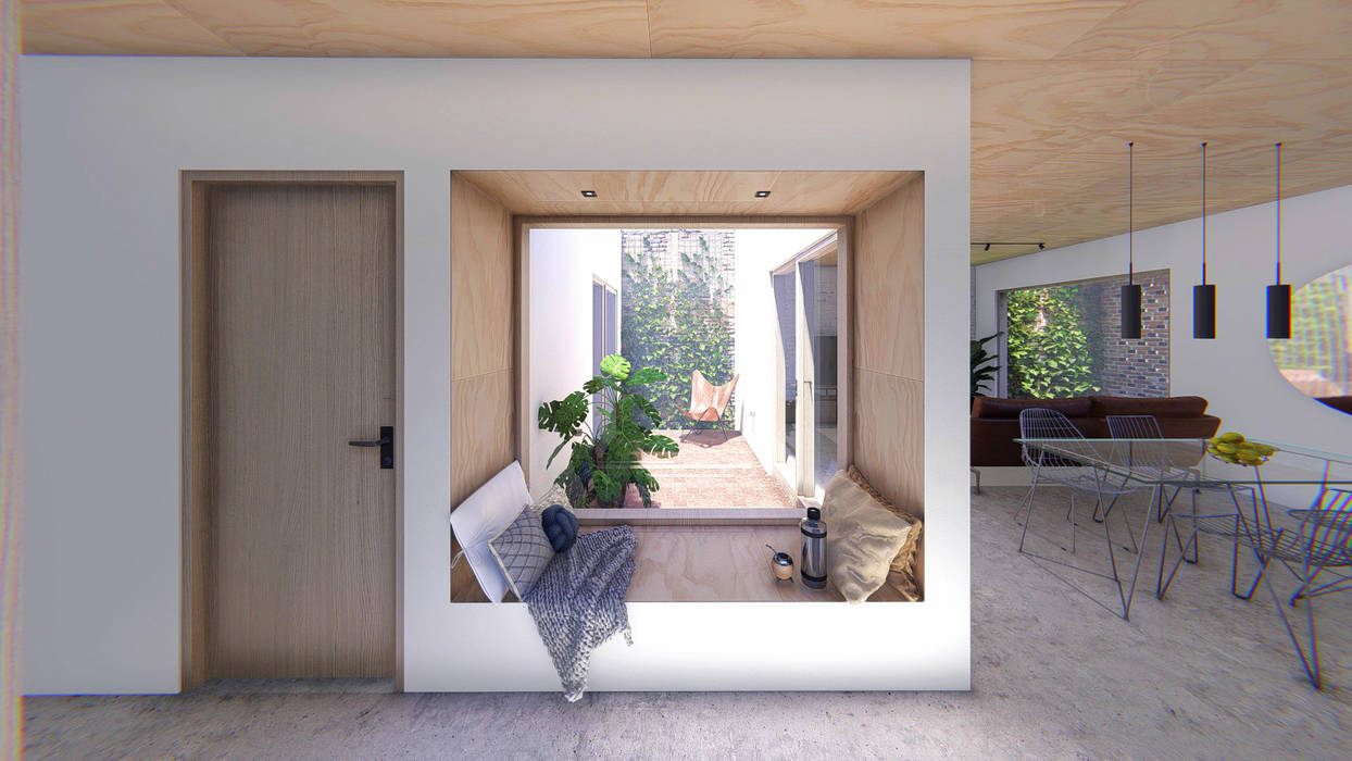 Vivienda de múltiples patios Arquitecto Manuel Morón Paredes y pisos minimalistas