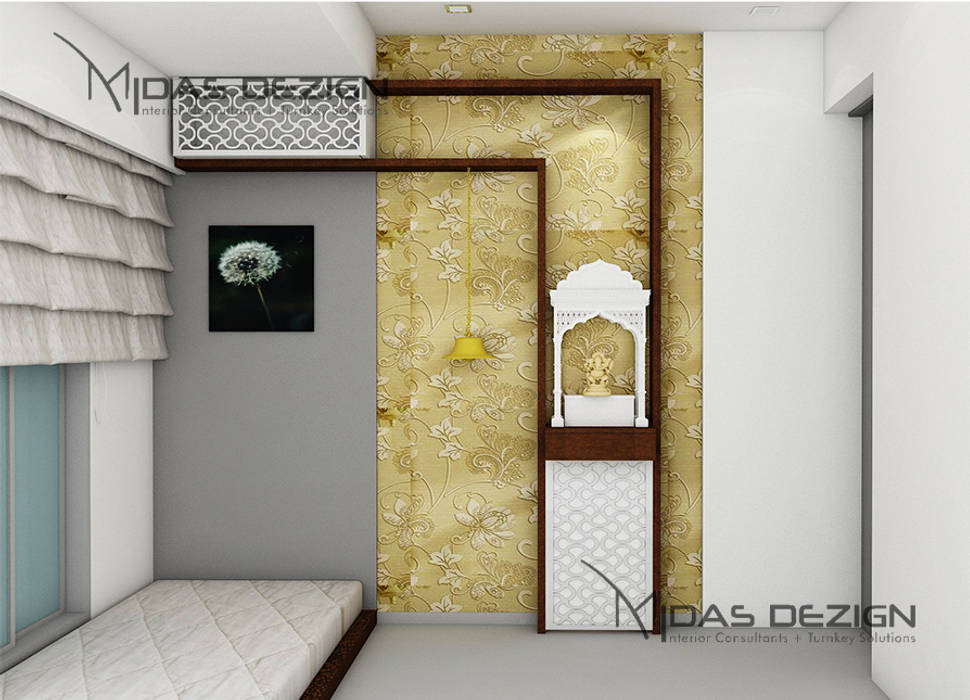 3bhk@ Vasant Oasis, Marol, Mumbai, Midas Dezign Midas Dezign Dormitorios pequeños