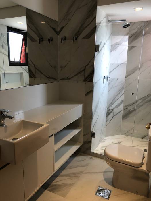 Reforma Apartamento | Moema | 2018, ABBITÁ arquitetura ABBITÁ arquitetura モダンスタイルの お風呂