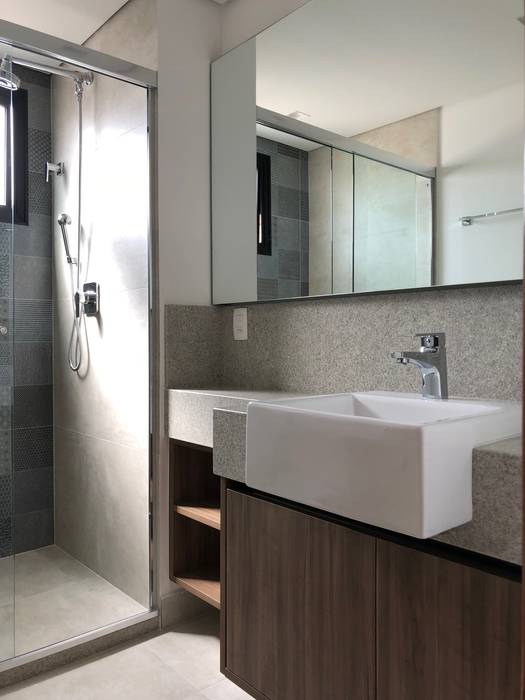 Reforma Apartamento | Moema | 2018, ABBITÁ arquitetura ABBITÁ arquitetura Modern bathroom