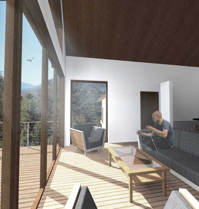 Interior Casa Viers L2 Arquitectura Casas ecológicas Madera Acabado en madera