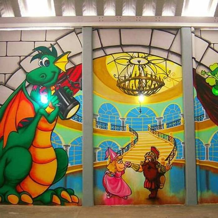 Murales artísticos infantiles DD: ARTE, DISEÑO Y MURALISMO Espacios comerciales Concreto murales,infantiles,pared,imagenes,Salones para eventos