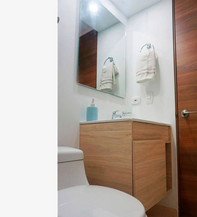apartamento en Chia-Cundinamarca, TikTAK ARQUITECTOS TikTAK ARQUITECTOS Baños de estilo minimalista