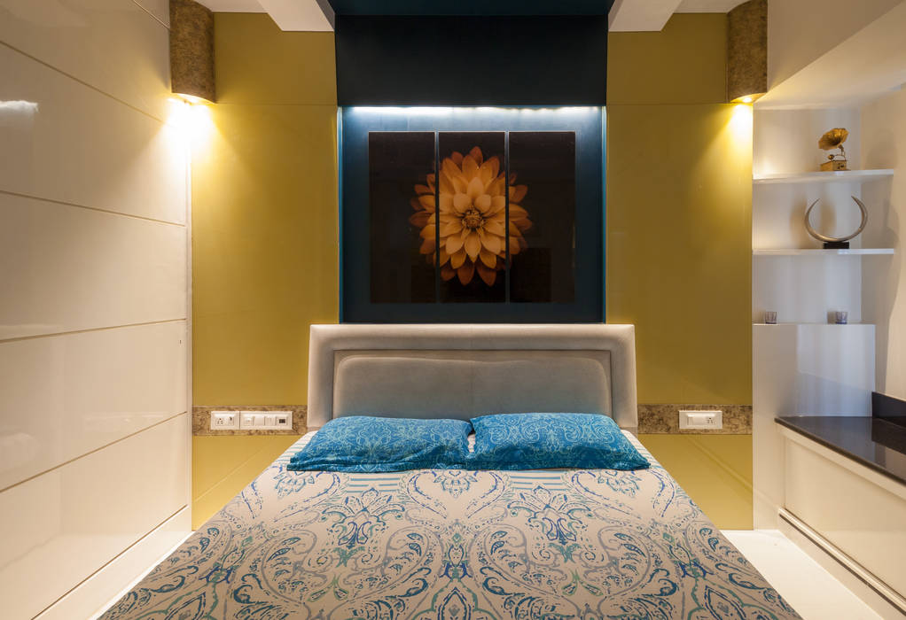 The Back Drop Modern Style Bedroom By Sagar Shah Architects