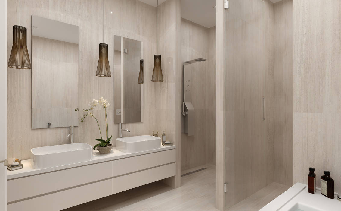 Banyo / Bilgah Villa Sia Moore Archıtecture Interıor Desıgn Eklektik Banyo Seramik geleneksel tasarım,modern tasarım