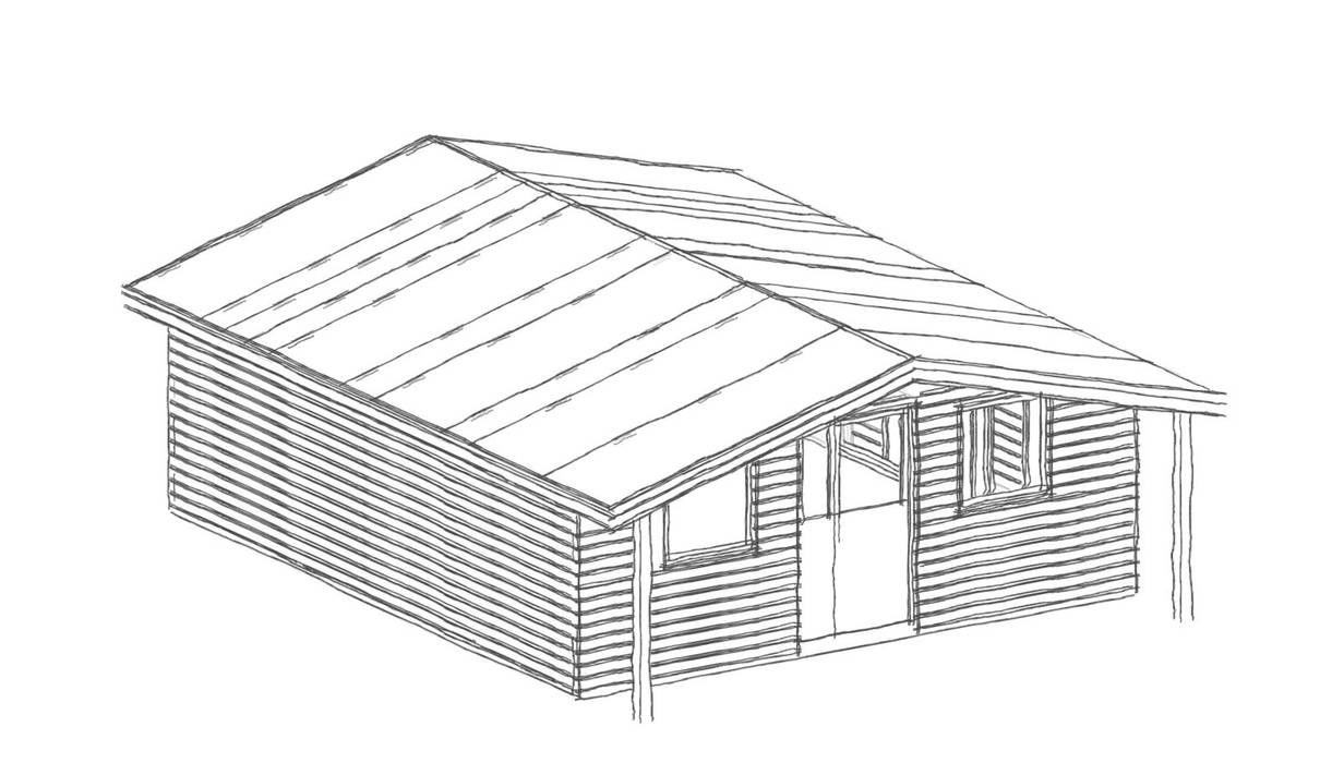Workshop Redruth - Siberian Larch, Building With Frames Building With Frames Wooden houses Wood Wood effect