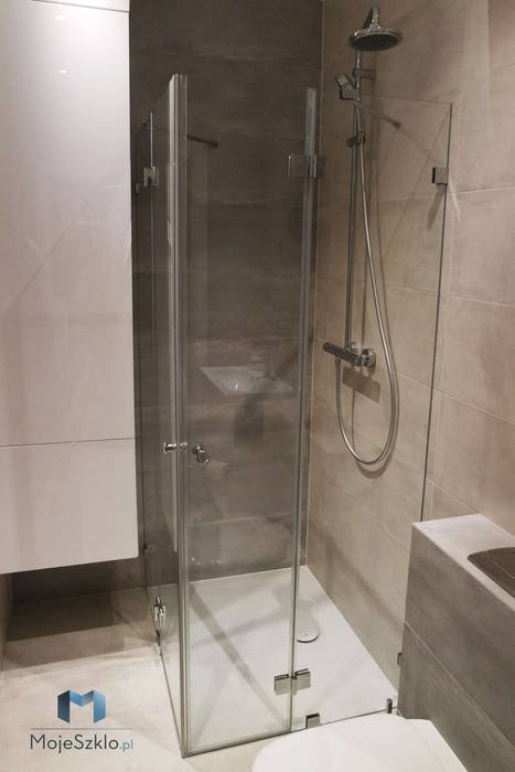 Kabina narożna na wymiar, Moje Szkło Moje Szkło Modern Bathroom Glass Bathtubs & showers