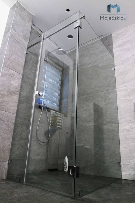 Kabina narożna na wymiar, Moje Szkło Moje Szkło Modern Bathroom Glass Bathtubs & showers