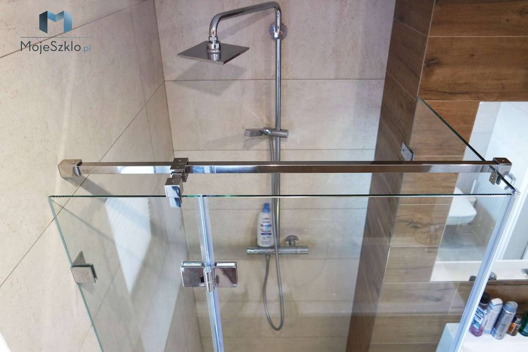 Kabina narożna na wymiar, Moje Szkło Moje Szkło Modern Bathroom Glass Bathtubs & showers