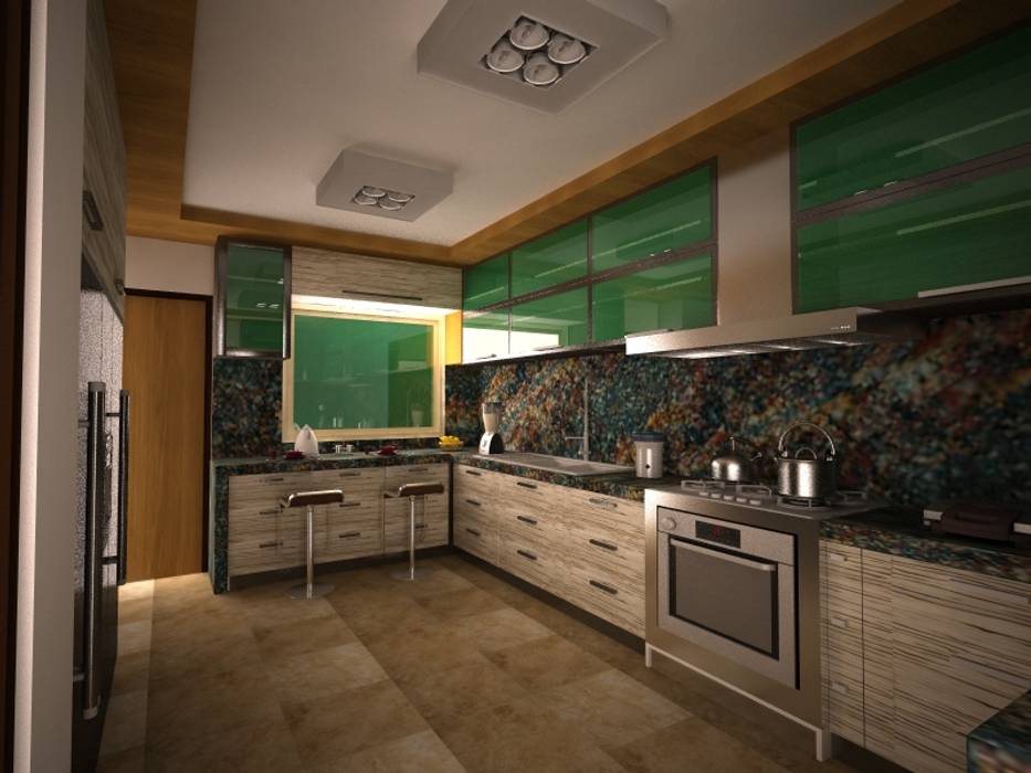 homify Built-in kitchens Wood Wood effect