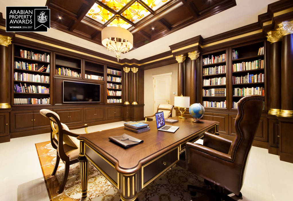 Study Room / Private Villa Sia Moore Archıtecture Interıor Desıgn Study/office Wood Wood effect sia moore,turnkey project,fitout contractor,architectural,luxury design,interior design,designer,design,classical design,best design,amazing,perfect