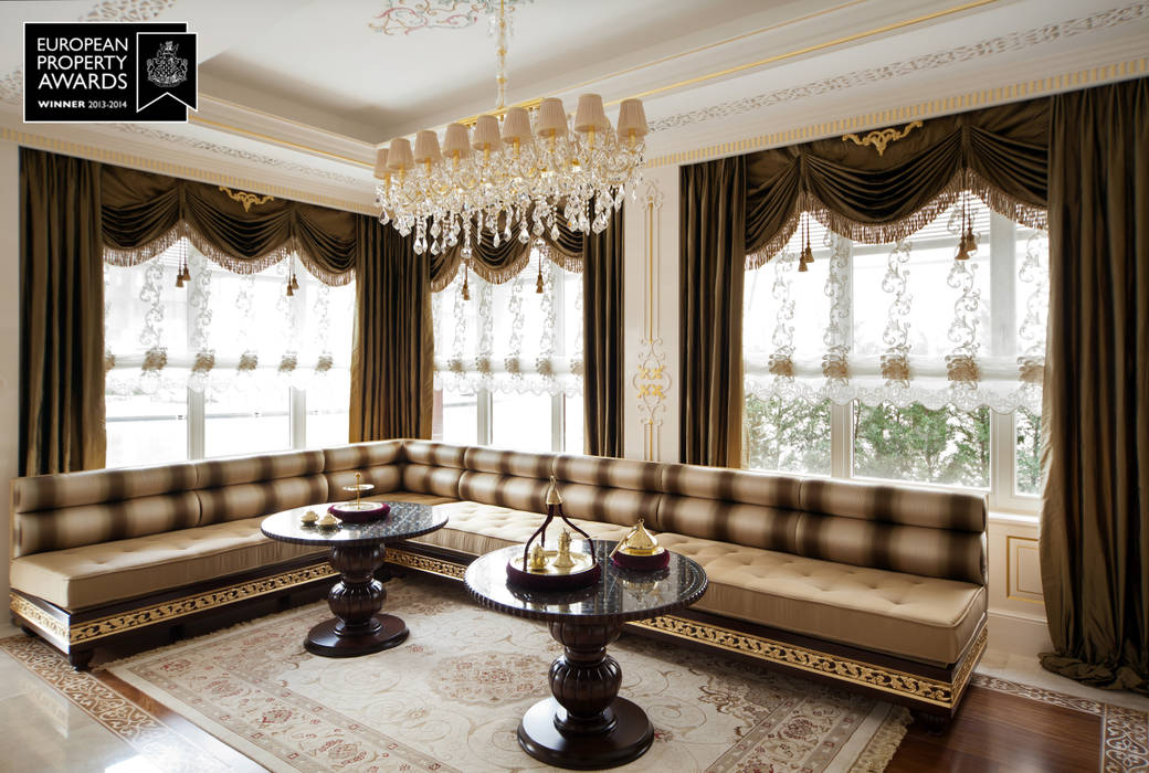 Salon - 4 / Bosphorus City Villa Sia Moore Archıtecture Interıor Desıgn Klasik Oturma Odası Ahşap Ahşap rengi geleneksel tasarım,malikane tasarım