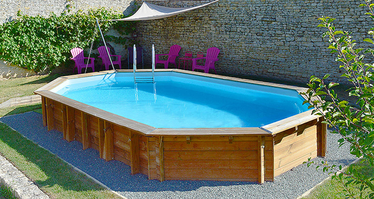 Comprar piscinas desmontables en Barcelona, Outlet Piscinas Outlet Piscinas Garden Pool لکڑی Wood effect