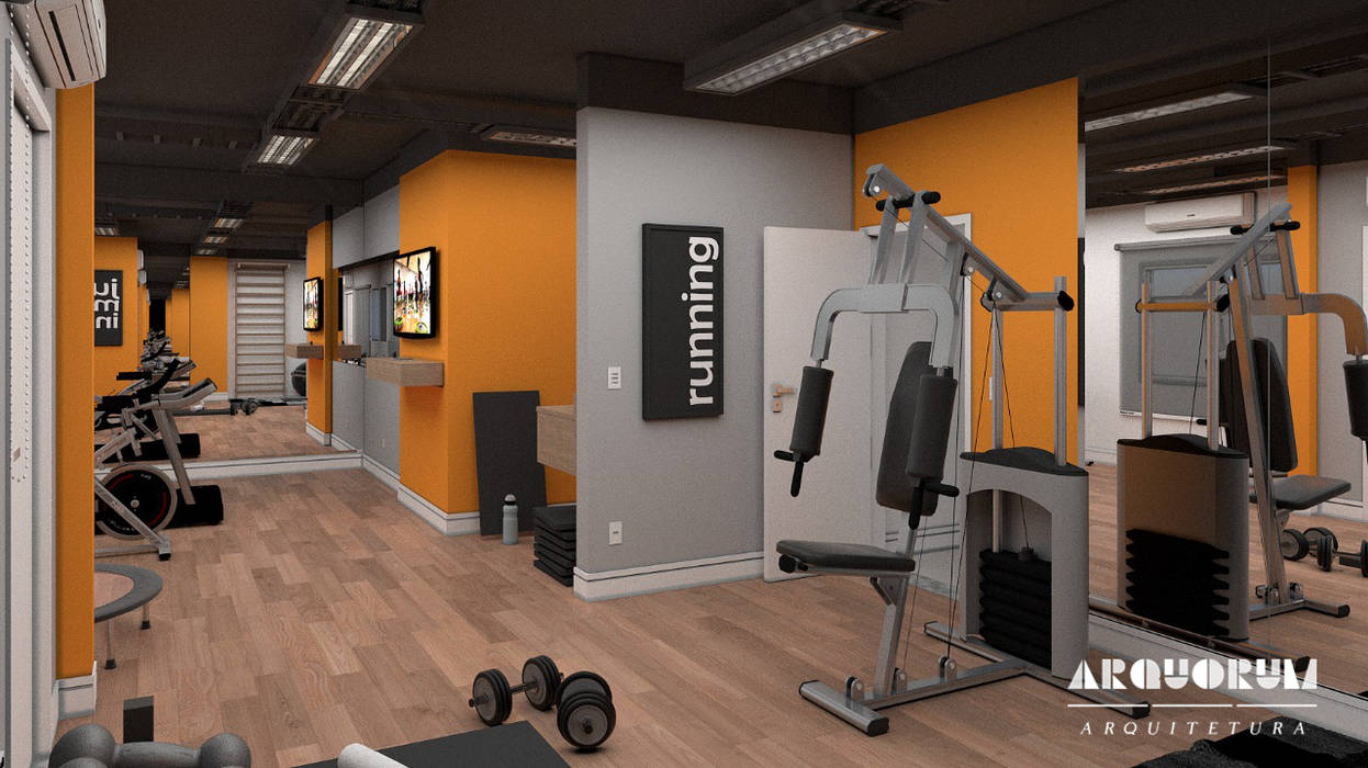 Academia para área comum, Arquorum Arquitetura Arquorum Arquitetura Modern gym Iron/Steel