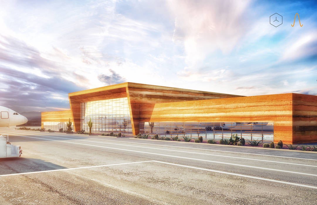 REMODELACIÓN AEROPUERTO INTERNACIONAL DE LA PAZ Protoforma Espacios comerciales Piedra Aeropuertos