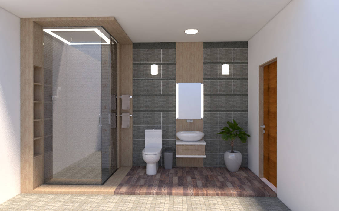 Baño 3d, baymac baymac Baños de estilo minimalista