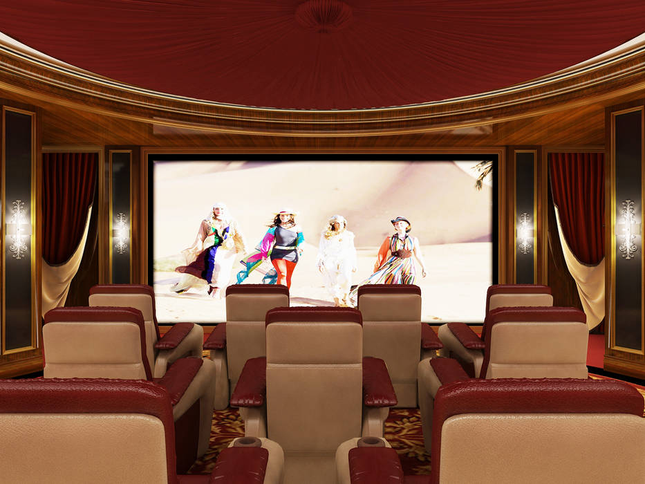 Home Theater Room -1 / Pearl Palace Sia Moore Archıtecture Interıor Desıgn Electronics Parket Multicolored designer,special areas