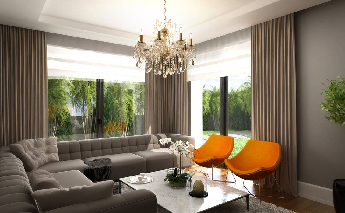 Oturma Odası / Hayat Villaları Sia Moore Archıtecture Interıor Desıgn Modern Oturma Odası Masif Ahşap Rengarenk oda tasarım,konsept tasarım