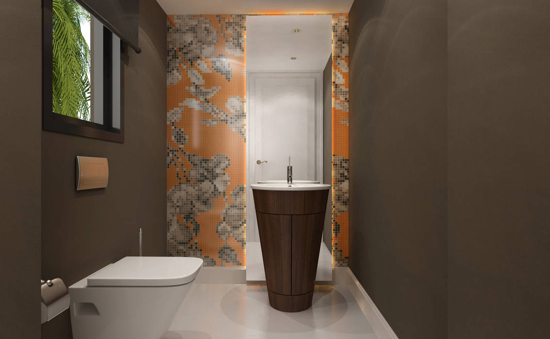 Misafir Banyo / Hayat Villaları Sia Moore Archıtecture Interıor Desıgn Modern Banyo Seramik banyo tasarım,özel tasarım