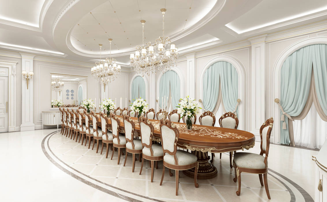 Dining Room - 1 / Majidi Palace Sia Moore Archıtecture Interıor Desıgn Ruang Makan Gaya Eklektik Parket Multicolored subcontractor