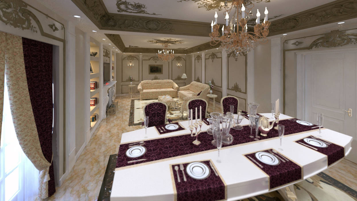 شقه فى الشيخ زايد, lifestyle_interiordesign lifestyle_interiordesign غرفة السفرة كلاسيك,سفره,dining,interior,classic