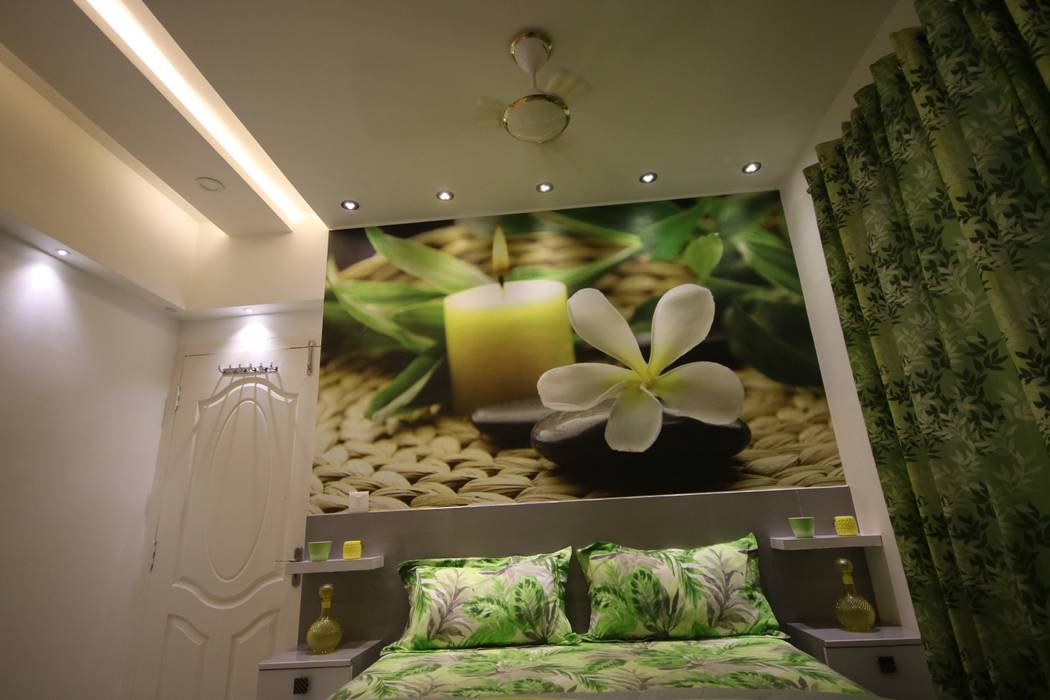 Mr Shiva Nadh Reddy | 2BHK | Bangalore | Full Furnished Home, Enrich Interiors & Decors Enrich Interiors & Decors Małe sypialnie