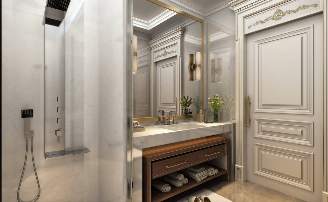 Bathroom / Majidi Palace Sia Moore Archıtecture Interıor Desıgn Kamar Mandi Gaya Eklektik Marmer european interior,create architecture