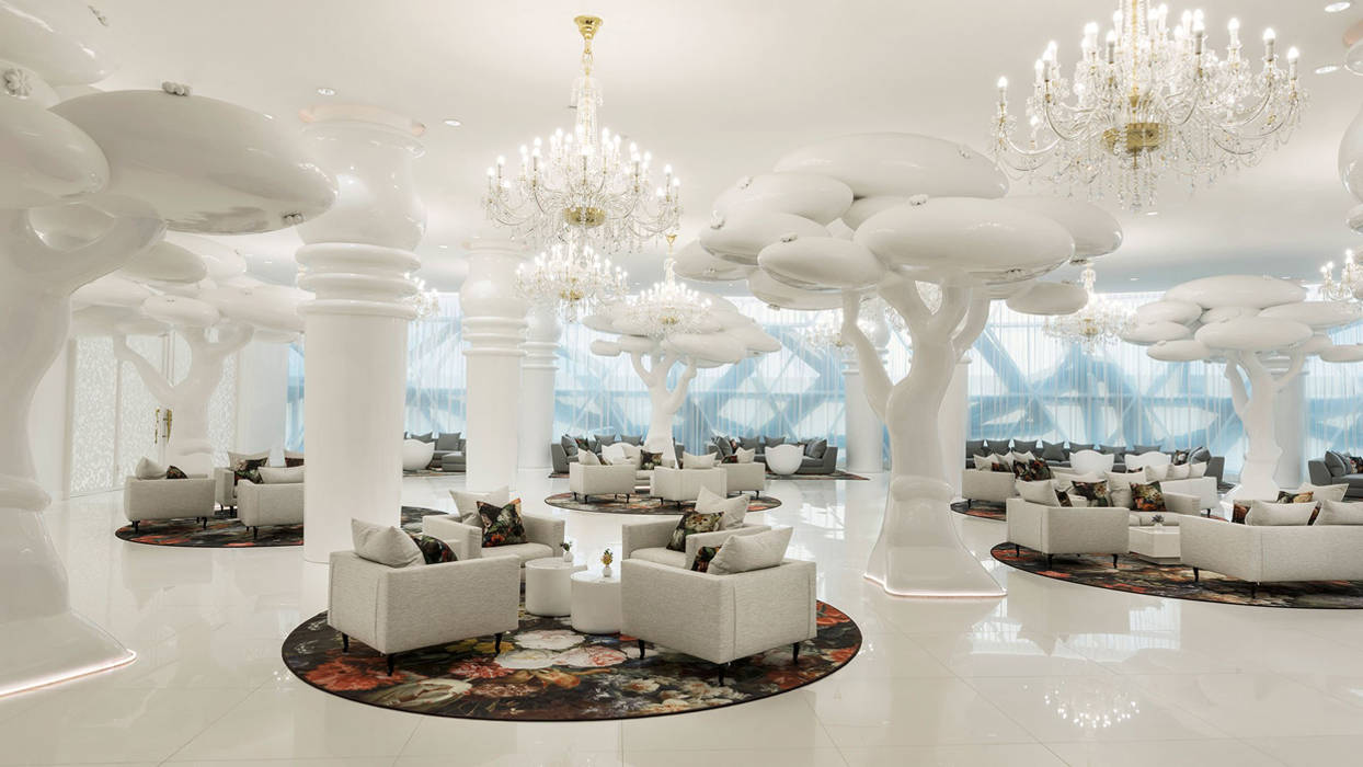 Lobby -1 / Mondrian Doha Sia Moore Archıtecture Interıor Desıgn 商業空間 セラミック ホテル