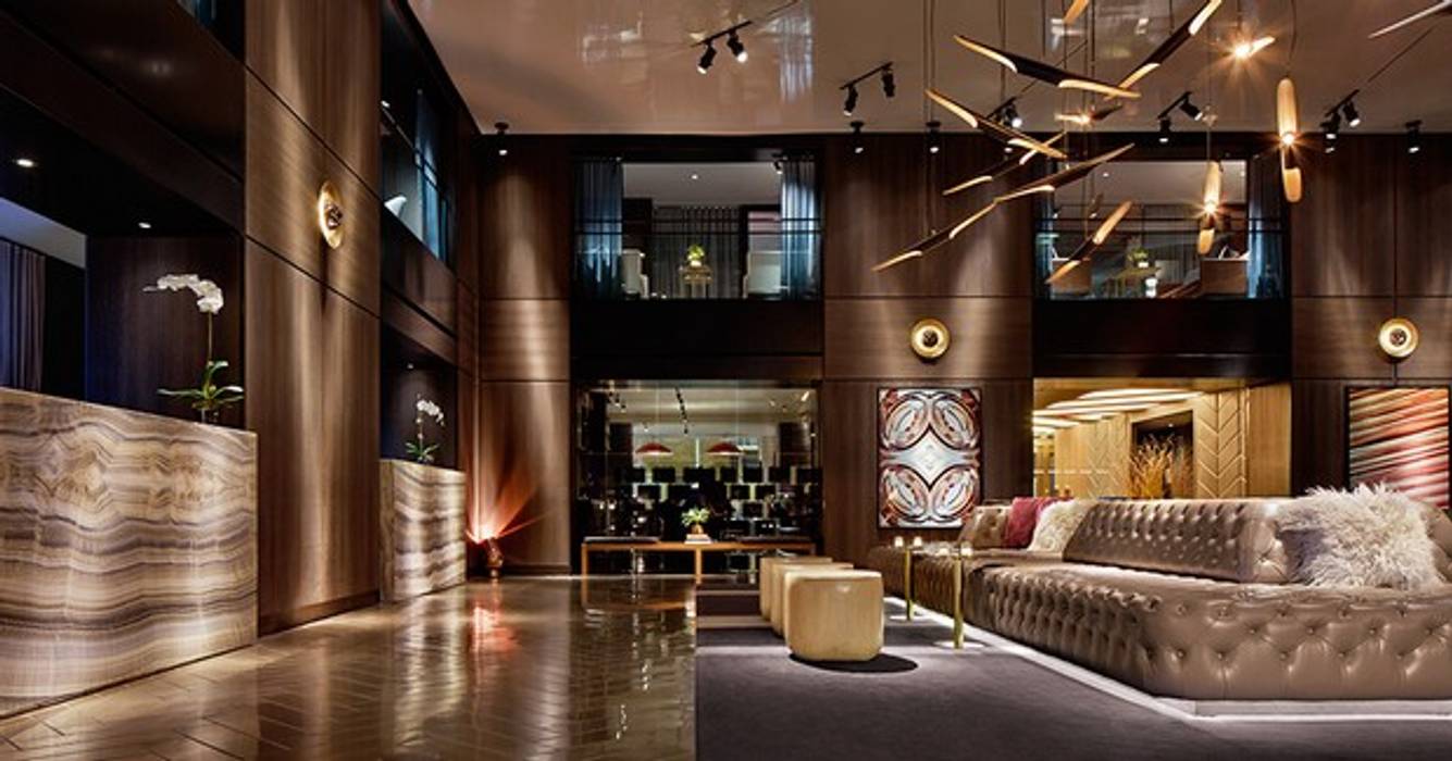 PARAMOUNT HOTEL, NYC DelightFULL Commercial spaces Copper/Bronze/Brass delightfull,mid-century,mid century decor,mid century interior,jazz music,suspension lamps,modern decor,contemporary decor,portuguese brands,interior designers,interior design,hotel decor,Hotels