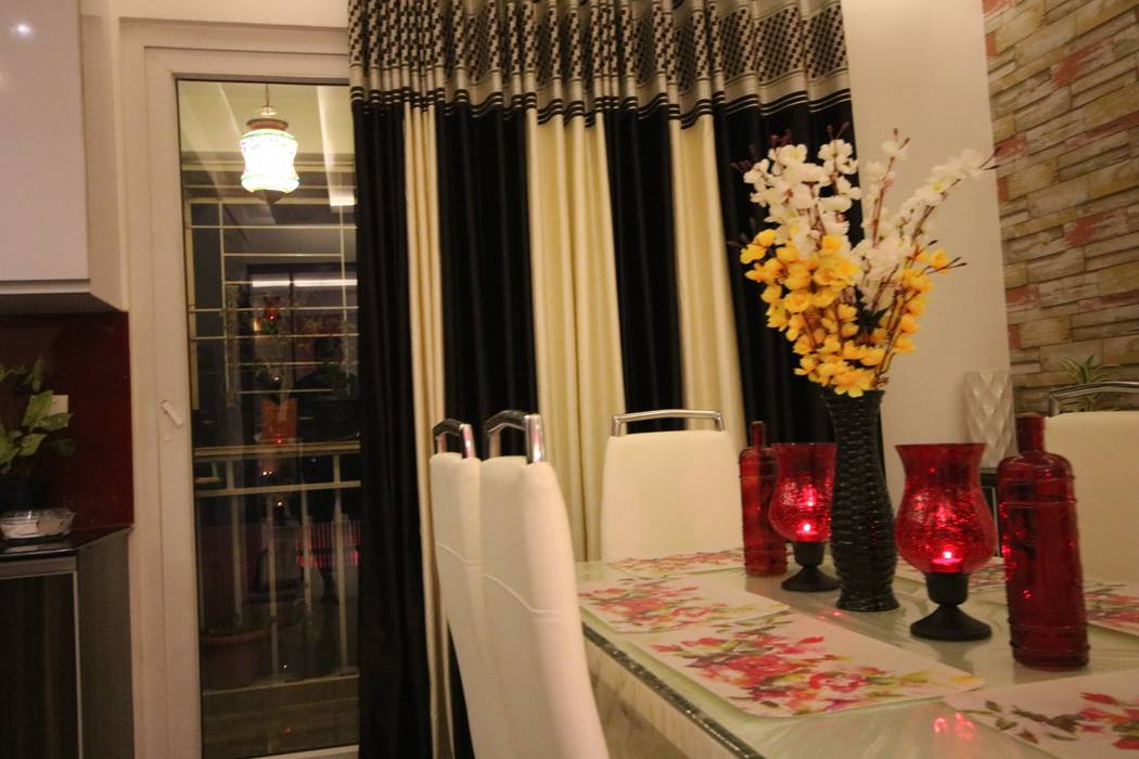 Dining Room - Warm White light Enrich Interiors & Decors Asian style dining room