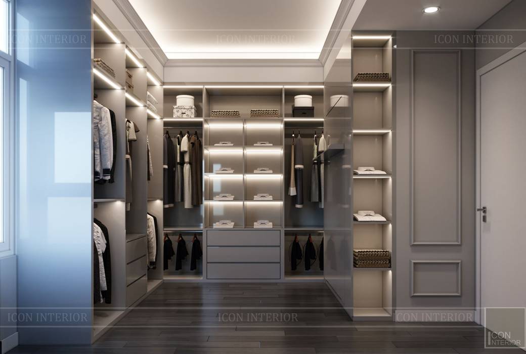 PHONG CÁCH ĐÔNG DƯƠNG - Một vẻ đẹp thuần túy trong Thiết kế căn hộ Saigon Pearl , ICON INTERIOR ICON INTERIOR Closets asiáticos