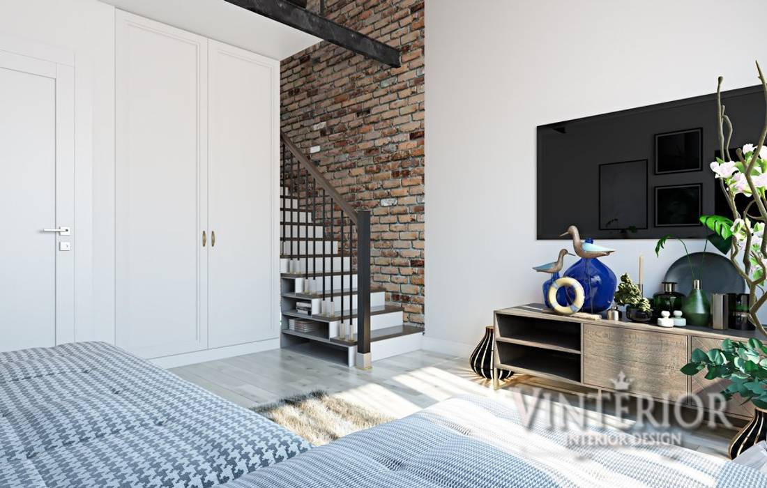2 Floors family`s flat in scandinavian design, Vinterior - дизайн интерьера Vinterior - дизайн интерьера درج