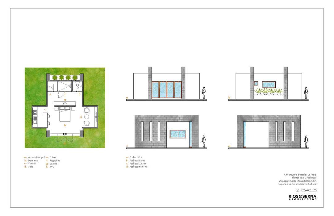 Anteproyecto - Bungalos La Mora, Rios Serna Arquitectos Rios Serna Arquitectos Bungalows