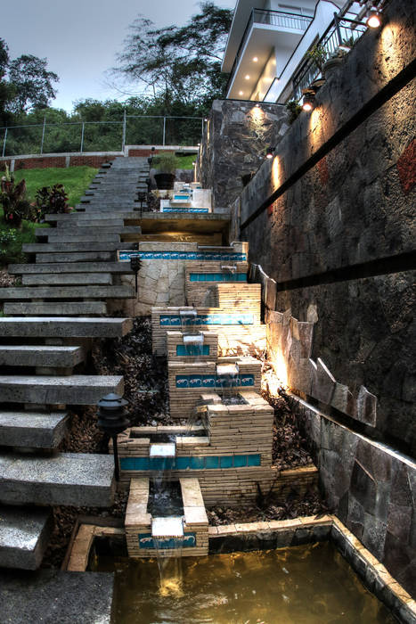 CASA COATEPEC , GRUPO WALL ARQUITECTURA Y DISEÑO SA DE CV GRUPO WALL ARQUITECTURA Y DISEÑO SA DE CV Stairs Stone