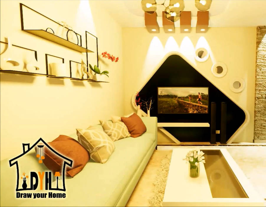 تصميم غرفة معيشة لشقة في العبور, Draw your home إرسم بيتك Draw your home إرسم بيتك Kolonialny salon