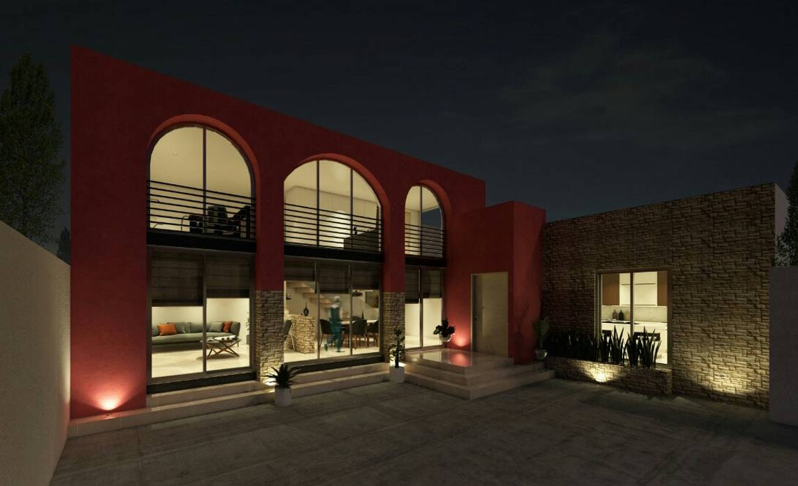 Ampliación casa habitación Leon Garcia, ÖQ Arquitectos ÖQ Arquitectos منزل عائلي صغير