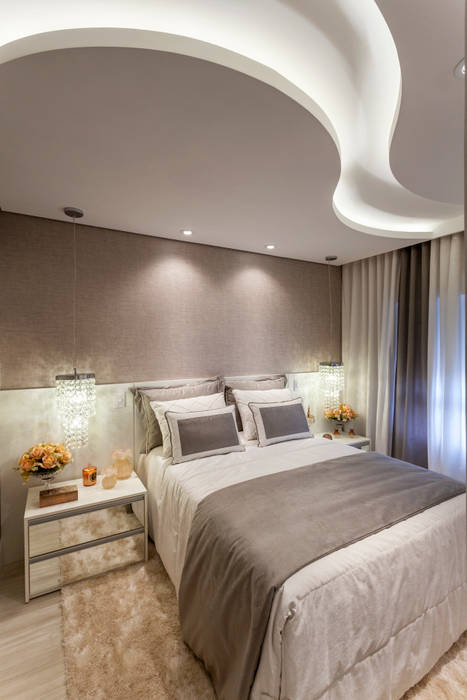 Apartamento Chanel, Designer de Interiores e Paisagista Iara Kílaris Designer de Interiores e Paisagista Iara Kílaris Kamar Tidur Modern