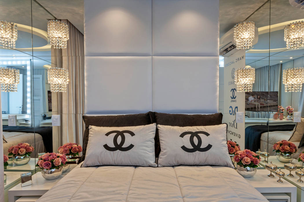 Apartamento Chanel, Designer de Interiores e Paisagista Iara Kílaris Designer de Interiores e Paisagista Iara Kílaris 모던스타일 침실