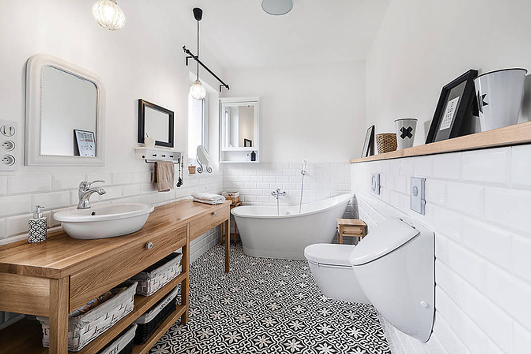 Zementfliesen Im Badezimmer Skandinavische Badezimmer Von Cerames