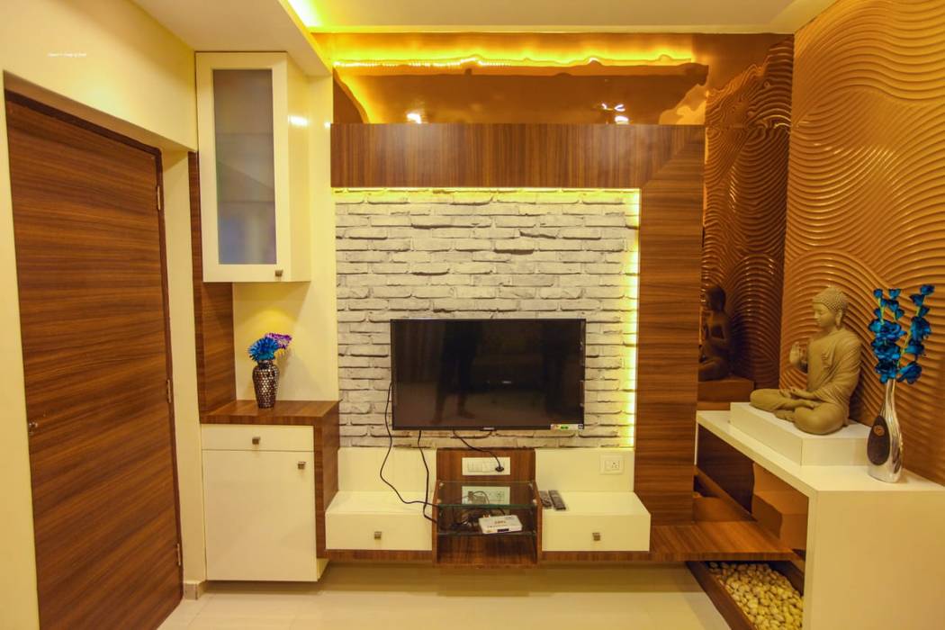 2 BHK home in Thakurli, Mumbai , Square 4 Design & Build Square 4 Design & Build Electronics