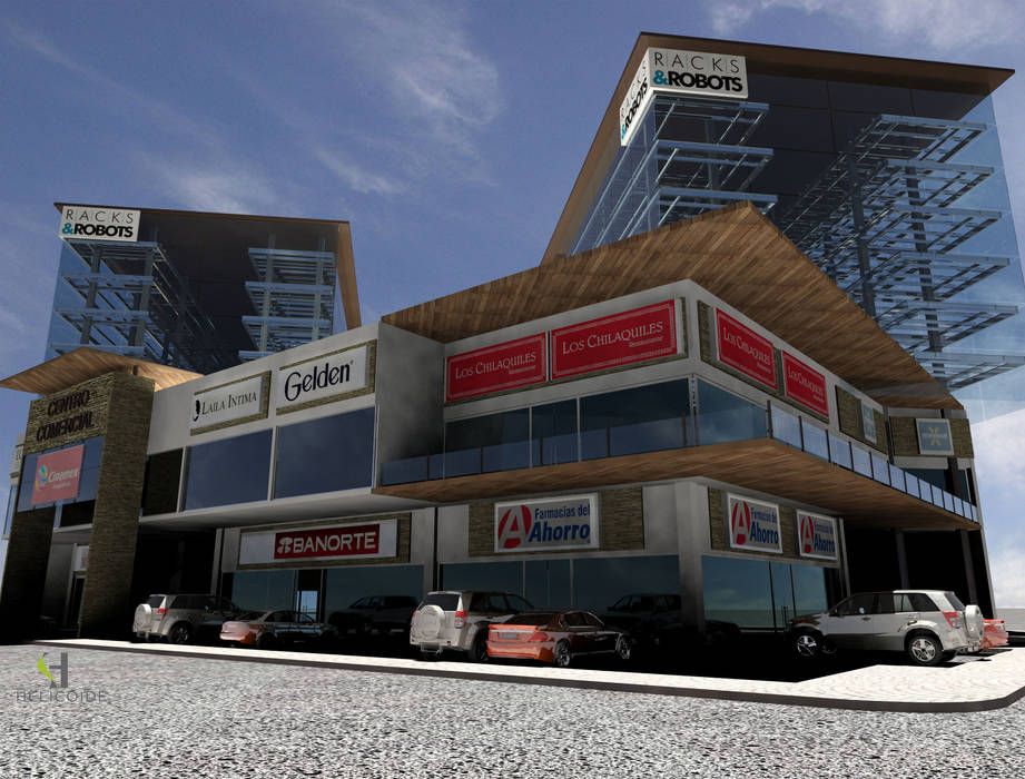 Centro comercial y Estacionamiento robotizado, Helicoide Estudio de Arquitectura Helicoide Estudio de Arquitectura Commercial spaces Shopping Centres