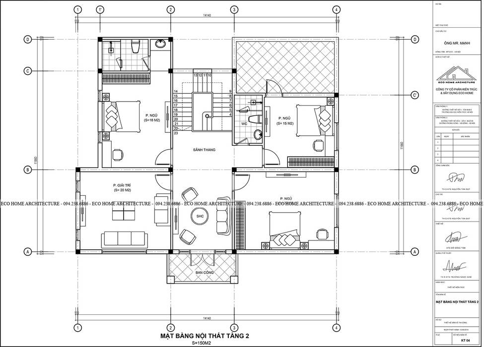 Biệt thự vườn đẳng cấp đáp ứng được mọi nhu cầu của gia chủ, Công ty CP kiến trúc và xây dựng Eco Home Công ty CP kiến trúc và xây dựng Eco Home Biệt thự vườn,Thiết kế biệt thự,Thiết kế nhà đẹp,Biệt thự 2 tầng